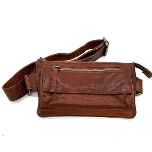 Spikes & Sparrow Brown Leather Waist Bag
